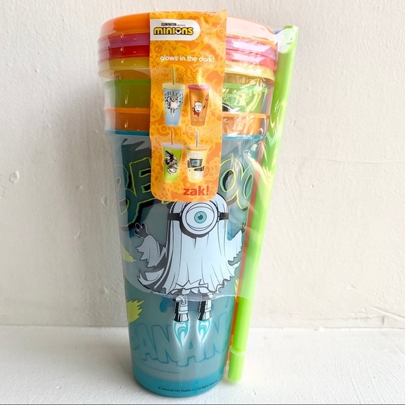 zak Other - ZAK minions glow in the dark tumbler set NEW